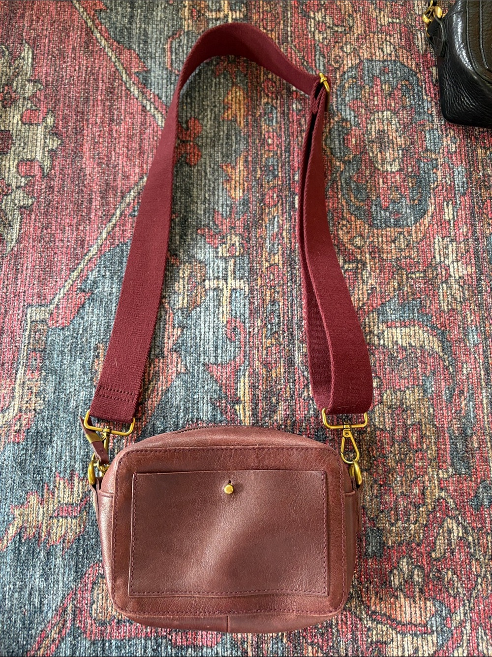 Madewell Camera Bag in Burgundy
